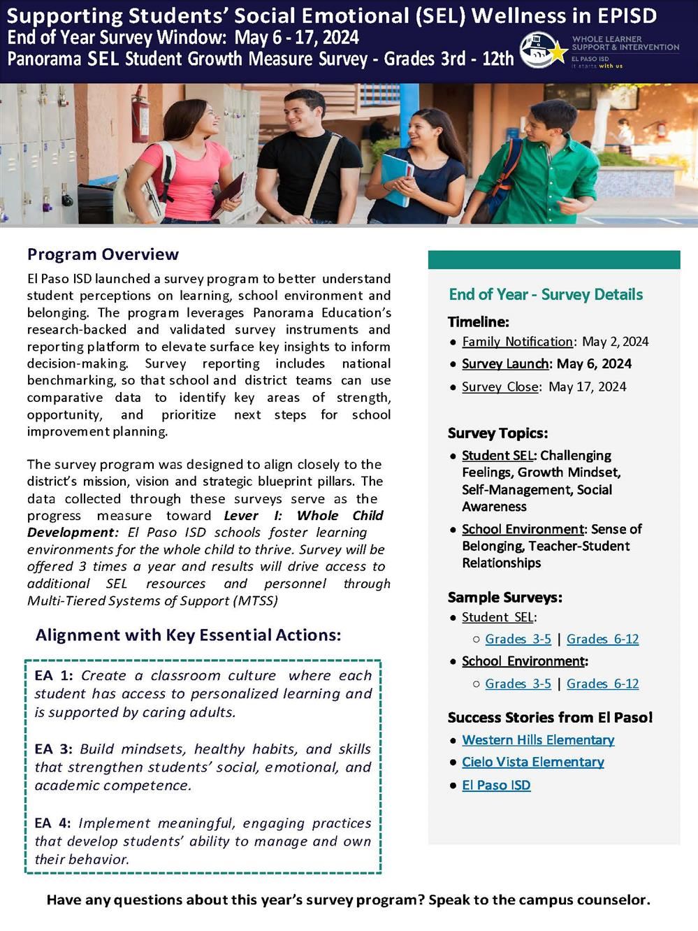 EOY SEL Student Growth Survey